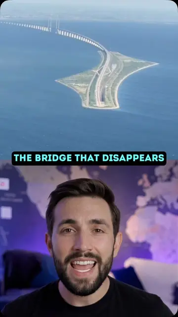 The Åresund Bridge connects Denmark and Sweden and transitions seamlessly from a